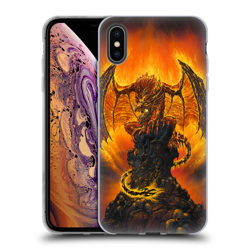 Ed Beard Jr Dragons Harbinger Of Fire Soft Gel Case for Apple iPhone XS Max