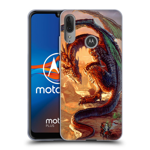 Ed Beard Jr Dragons Bravery Misplaced Soft Gel Case for Motorola Moto E6 Plus