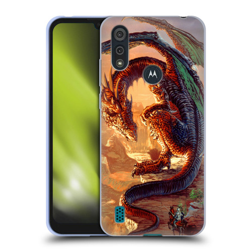 Ed Beard Jr Dragons Bravery Misplaced Soft Gel Case for Motorola Moto E6s (2020)