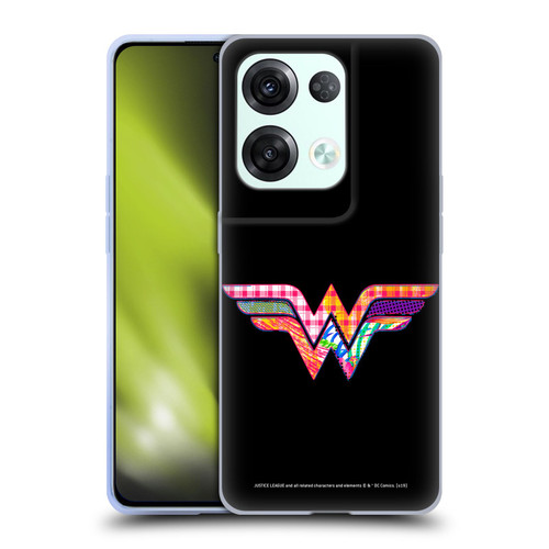 Justice League DC Comics Dark Electric Pop Icons Wonder Woman Soft Gel Case for OPPO Reno8 Pro