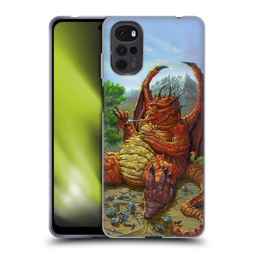 Ed Beard Jr Dragons Lunch With A Toothpick Soft Gel Case for Motorola Moto G22