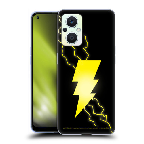 Justice League DC Comics Shazam Black Adam Classic Logo Soft Gel Case for OPPO Reno8 Lite