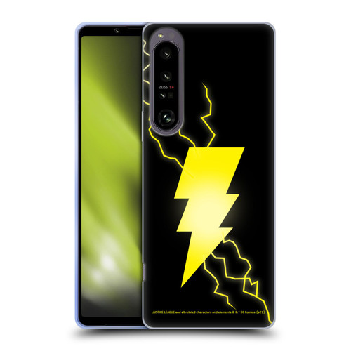 Justice League DC Comics Shazam Black Adam Classic Logo Soft Gel Case for Sony Xperia 1 IV