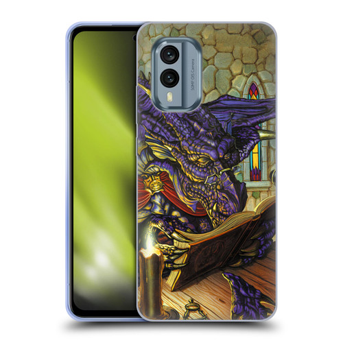 Ed Beard Jr Dragons A Good Book Soft Gel Case for Nokia X30