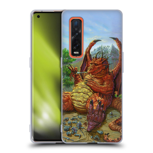 Ed Beard Jr Dragons Lunch With A Toothpick Soft Gel Case for OPPO Find X2 Pro 5G