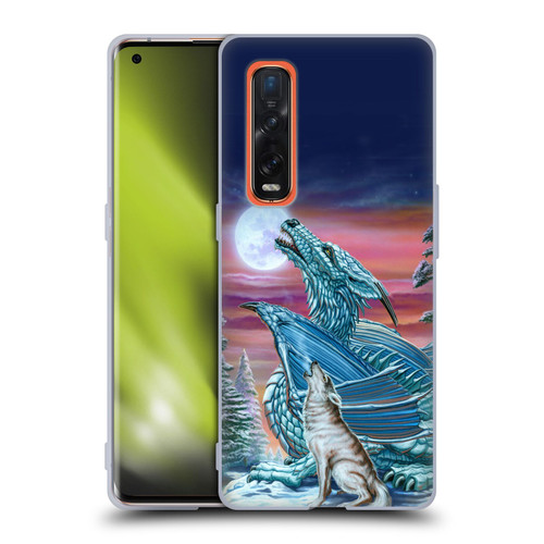 Ed Beard Jr Dragons Moon Song Wolf Moon Soft Gel Case for OPPO Find X2 Pro 5G