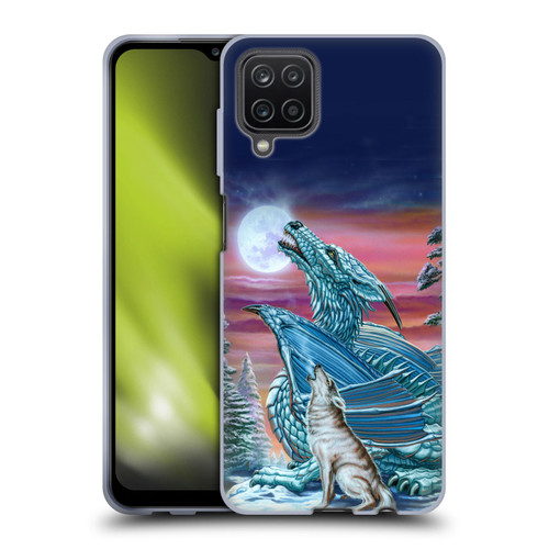 Ed Beard Jr Dragons Moon Song Wolf Moon Soft Gel Case for Samsung Galaxy A12 (2020)
