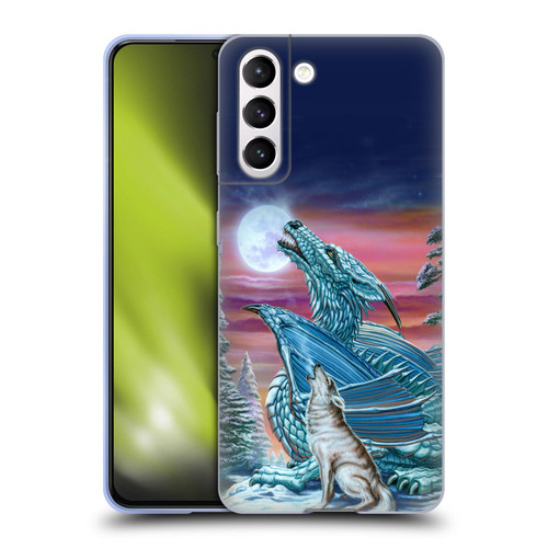 Ed Beard Jr Dragons Moon Song Wolf Moon Soft Gel Case for Samsung Galaxy S21 5G
