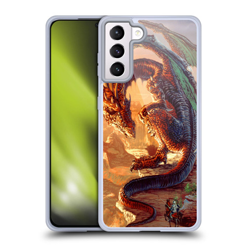 Ed Beard Jr Dragons Bravery Misplaced Soft Gel Case for Samsung Galaxy S21+ 5G