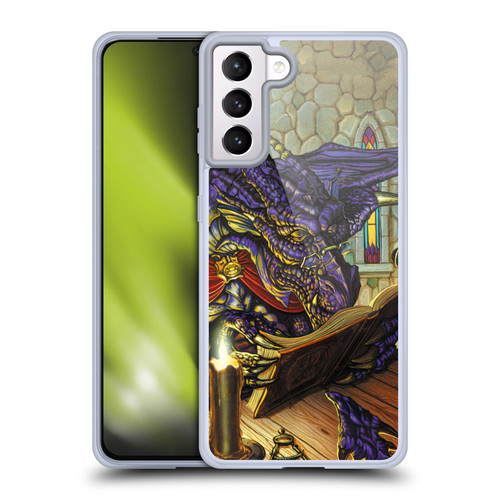 Ed Beard Jr Dragons A Good Book Soft Gel Case for Samsung Galaxy S21+ 5G