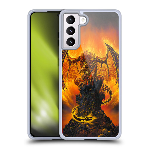 Ed Beard Jr Dragons Harbinger Of Fire Soft Gel Case for Samsung Galaxy S21+ 5G