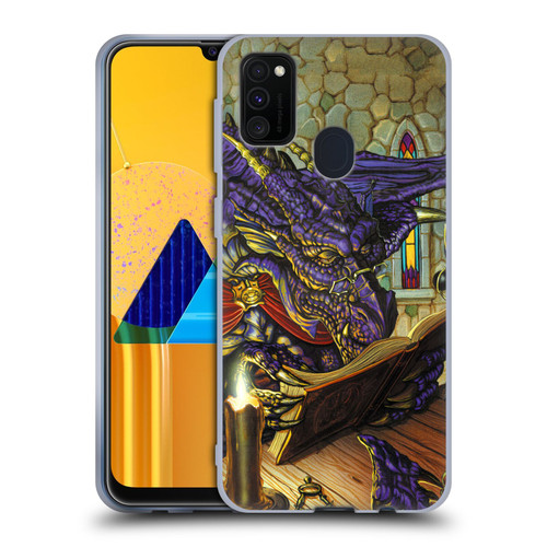 Ed Beard Jr Dragons A Good Book Soft Gel Case for Samsung Galaxy M30s (2019)/M21 (2020)