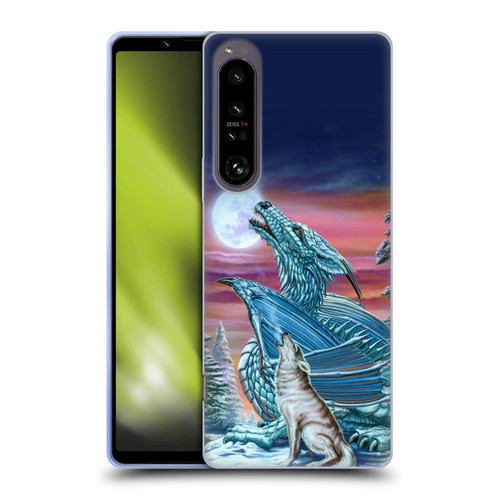 Ed Beard Jr Dragons Moon Song Wolf Moon Soft Gel Case for Sony Xperia 1 IV