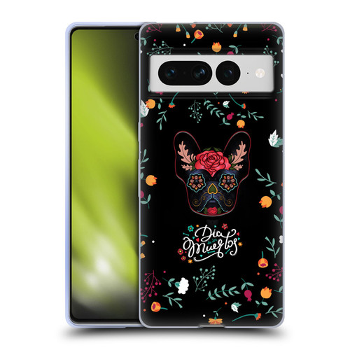 Klaudia Senator French Bulldog Day Of The Dead Soft Gel Case for Google Pixel 7 Pro