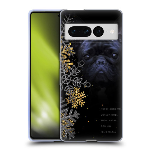 Klaudia Senator French Bulldog 2 Snow Flakes Soft Gel Case for Google Pixel 7 Pro