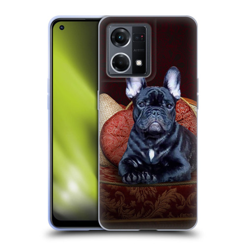 Klaudia Senator French Bulldog 2 Classic Couch Soft Gel Case for OPPO Reno8 4G