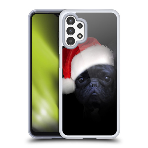 Klaudia Senator French Bulldog 2 Christmas Hat Soft Gel Case for Samsung Galaxy A13 (2022)