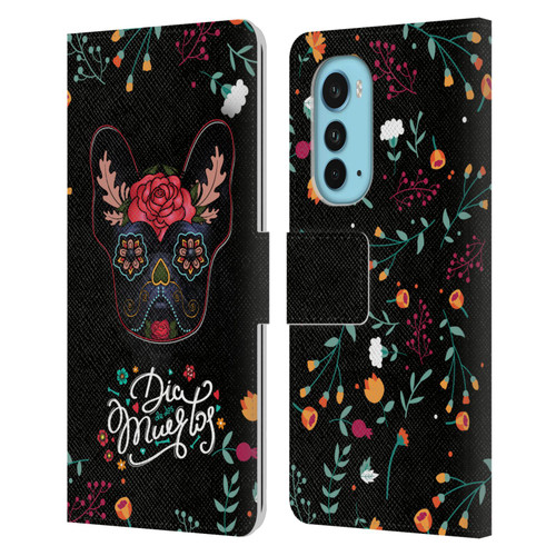 Klaudia Senator French Bulldog Day Of The Dead Leather Book Wallet Case Cover For Motorola Edge (2022)