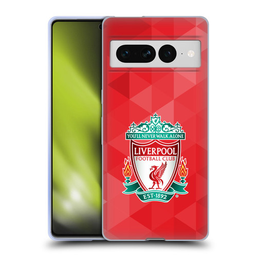 Liverpool Football Club Crest 1 Red Geometric 1 Soft Gel Case for Google Pixel 7 Pro