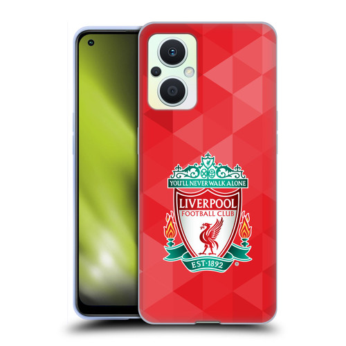 Liverpool Football Club Crest 1 Red Geometric 1 Soft Gel Case for OPPO Reno8 Lite