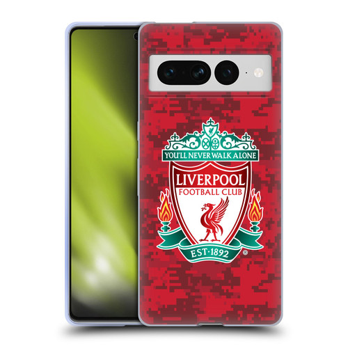 Liverpool Football Club Digital Camouflage Home Red Crest Soft Gel Case for Google Pixel 7 Pro