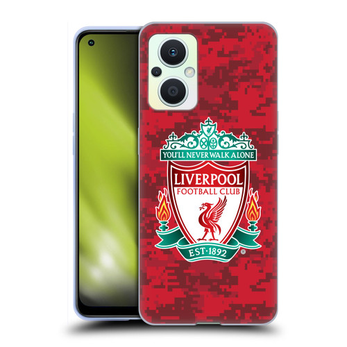Liverpool Football Club Digital Camouflage Home Red Crest Soft Gel Case for OPPO Reno8 Lite