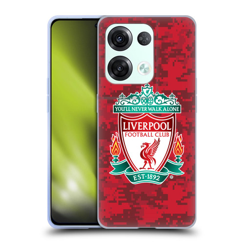 Liverpool Football Club Digital Camouflage Home Red Crest Soft Gel Case for OPPO Reno8 Pro