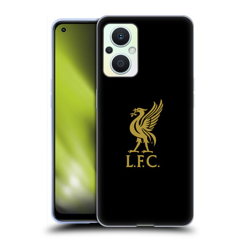 Liverpool Football Club Liver Bird Gold Logo On Black Soft Gel Case for OPPO Reno8 Lite