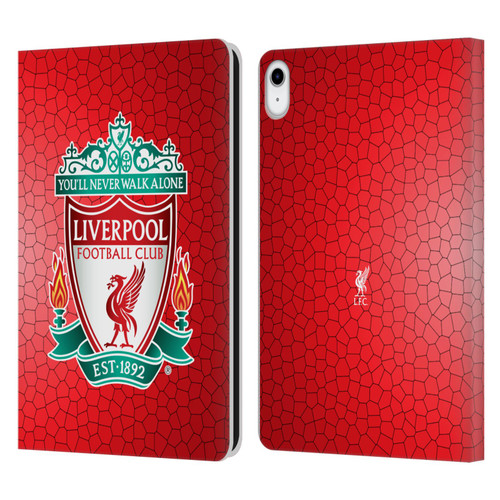 Liverpool Football Club Crest 2 Red Pixel 1 Leather Book Wallet Case Cover For Apple iPad 10.9 (2022)