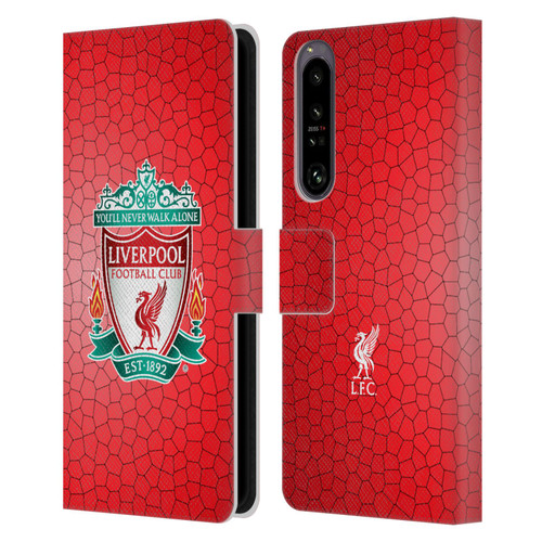 Liverpool Football Club Crest 2 Red Pixel 1 Leather Book Wallet Case Cover For Sony Xperia 1 IV