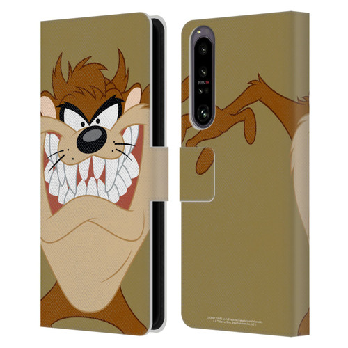 Looney Tunes Characters Tasmanian Devil Leather Book Wallet Case Cover For Sony Xperia 1 IV