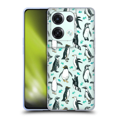 Micklyn Le Feuvre Animals 2 Little Penguins And Fish Soft Gel Case for OPPO Reno8 Pro