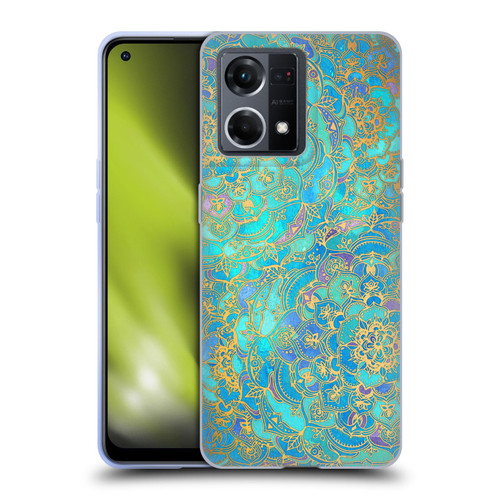 Micklyn Le Feuvre Mandala Sapphire and Jade Soft Gel Case for OPPO Reno8 4G