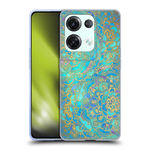 Micklyn Le Feuvre Mandala Sapphire and Jade Soft Gel Case for OPPO Reno8 Pro