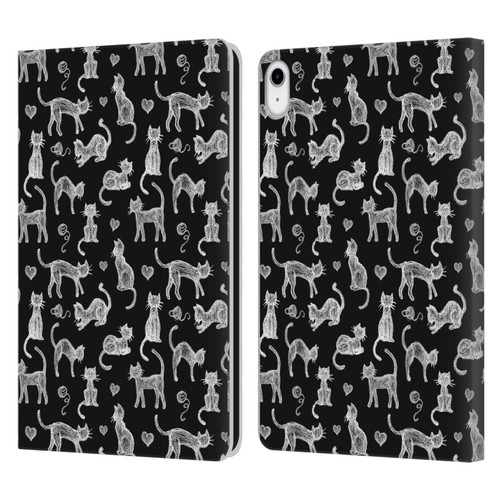 Micklyn Le Feuvre Animals Teachers Pet Chalkboard Cats Leather Book Wallet Case Cover For Apple iPad 10.9 (2022)