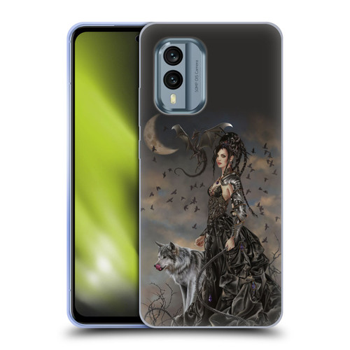 Nene Thomas Crescents Gothic Fairy Woman With Wolf Soft Gel Case for Nokia X30