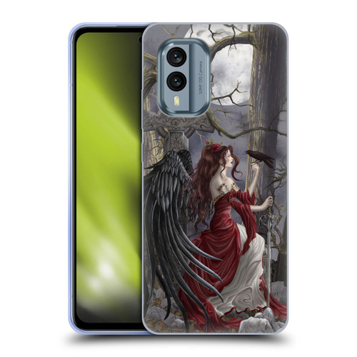 Nene Thomas Deep Forest Dark Angel Fairy With Raven Soft Gel Case for Nokia X30