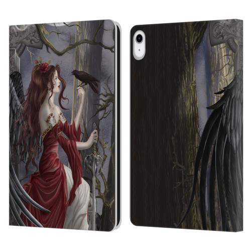 Nene Thomas Deep Forest Dark Angel Fairy With Raven Leather Book Wallet Case Cover For Apple iPad 10.9 (2022)