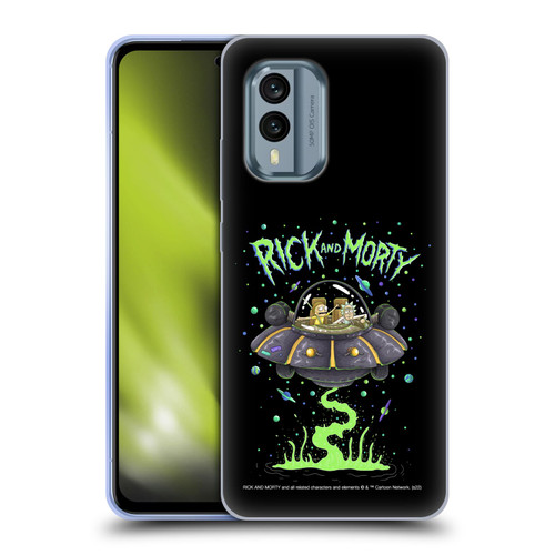 Rick And Morty Season 1 & 2 Graphics The Space Cruiser Soft Gel Case for Nokia X30