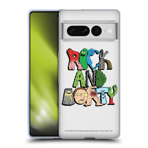 Rick And Morty Season 3 Character Art Typography Soft Gel Case for Google Pixel 7 Pro