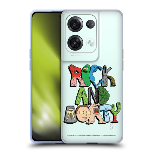 Rick And Morty Season 3 Character Art Typography Soft Gel Case for OPPO Reno8 Pro
