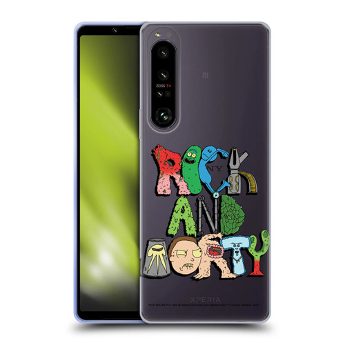 Rick And Morty Season 3 Character Art Typography Soft Gel Case for Sony Xperia 1 IV