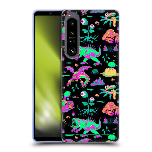 Rick And Morty Season 3 Graphics Aliens Soft Gel Case for Sony Xperia 1 IV