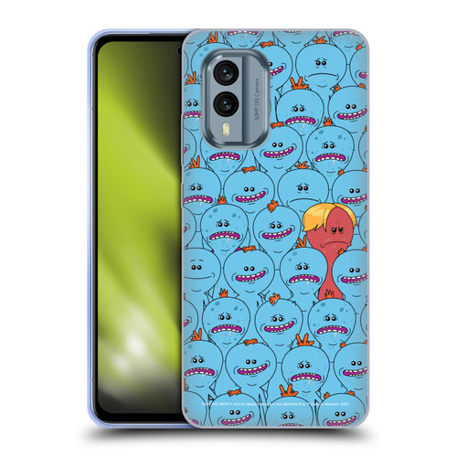 Rick And Morty Season 4 Graphics Mr. Meeseeks Pattern Soft Gel Case for Nokia X30