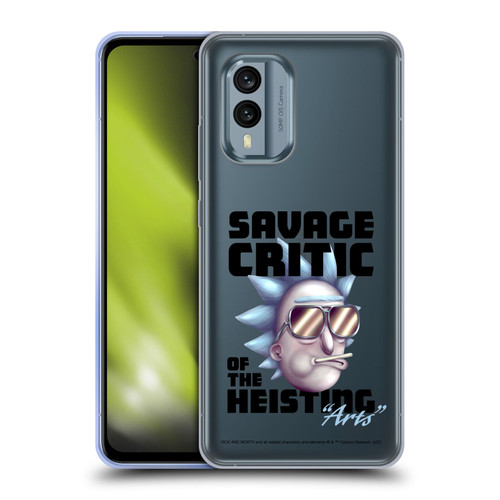 Rick And Morty Season 4 Graphics Savage Critic Soft Gel Case for Nokia X30