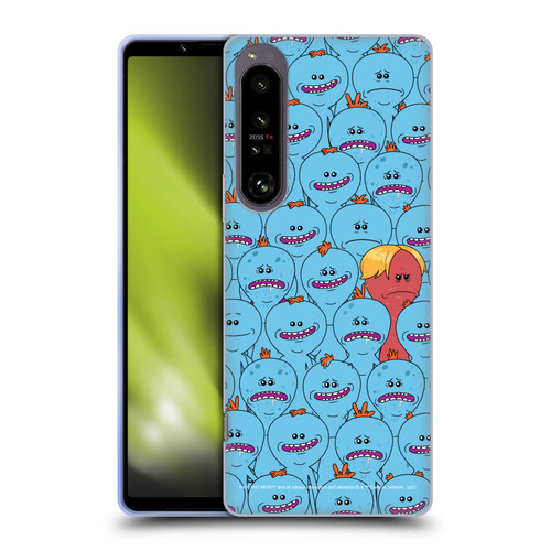 Rick And Morty Season 4 Graphics Mr. Meeseeks Pattern Soft Gel Case for Sony Xperia 1 IV