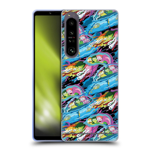 Rick And Morty Season 5 Graphics Warp Pattern Soft Gel Case for Sony Xperia 1 IV