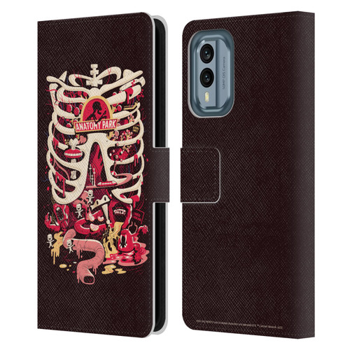 Rick And Morty Season 1 & 2 Graphics Anatomy Park Leather Book Wallet Case Cover For Nokia X30