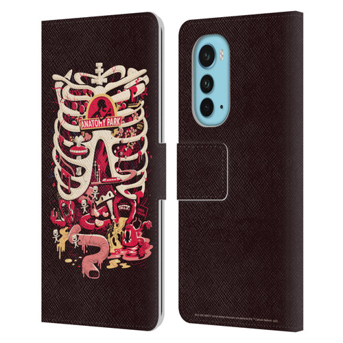Rick And Morty Season 1 & 2 Graphics Anatomy Park Leather Book Wallet Case Cover For Motorola Edge (2022)