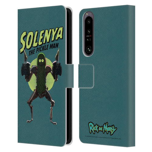 Rick And Morty Season 3 Character Art Pickle Rick Leather Book Wallet Case Cover For Sony Xperia 1 IV